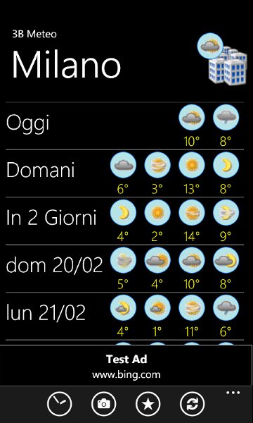 3BMeteo per Windows Phone 7