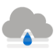 Coperto con pioggia e nebbia