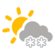 Nubi irregolari con rovesci di neve