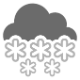Coperto con neve forte a carattere di bufera