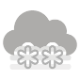 Coperto con neve e nebbia