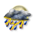 Nubi irregolari con forti temporali anche grandinigeni